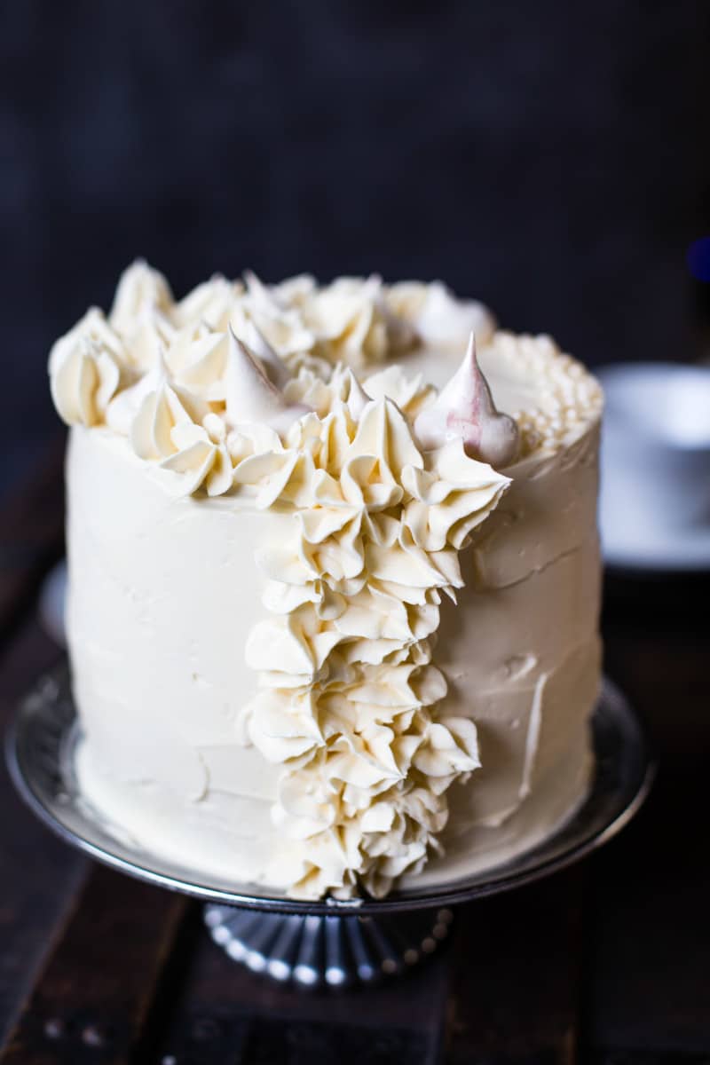 The Brunette Baker: Lemon Layer Cake with Elderflower Swiss Meringue  Buttercream