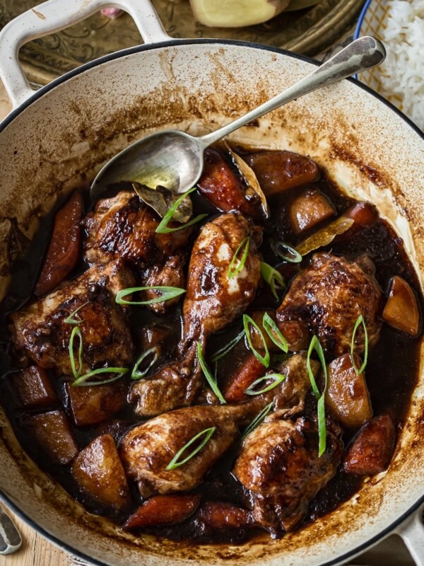 Filipino Chicken Adobo in pan