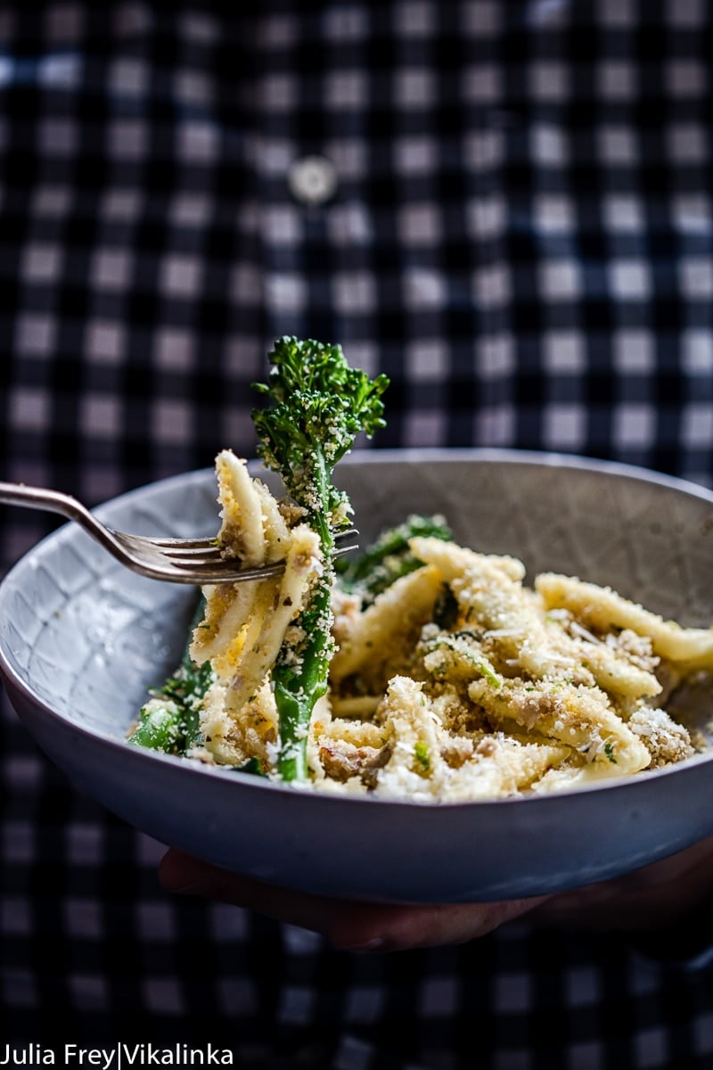 Sausage and Broccoli Pasta with Herb and Garlic Breadcrumbs