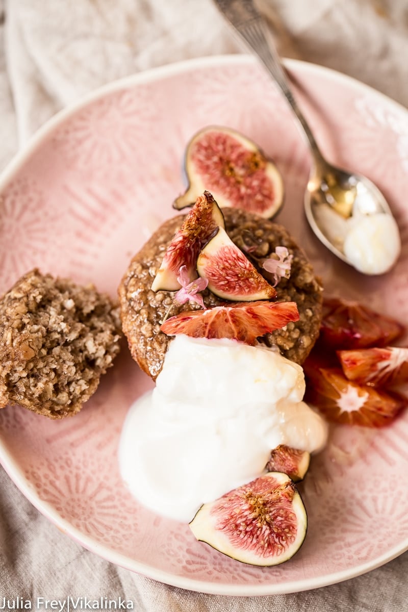 breakfast plate set up with figs