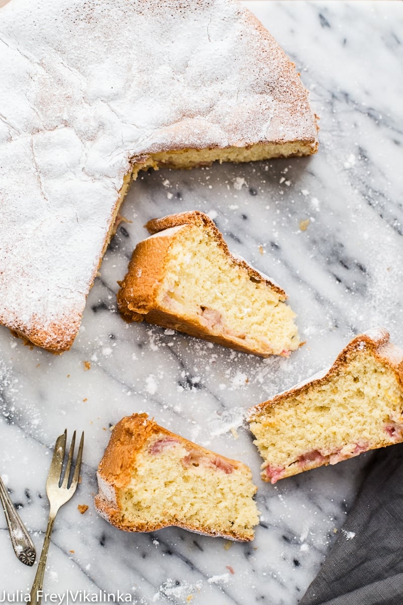 Rhubarb Cake (Sharlotka)