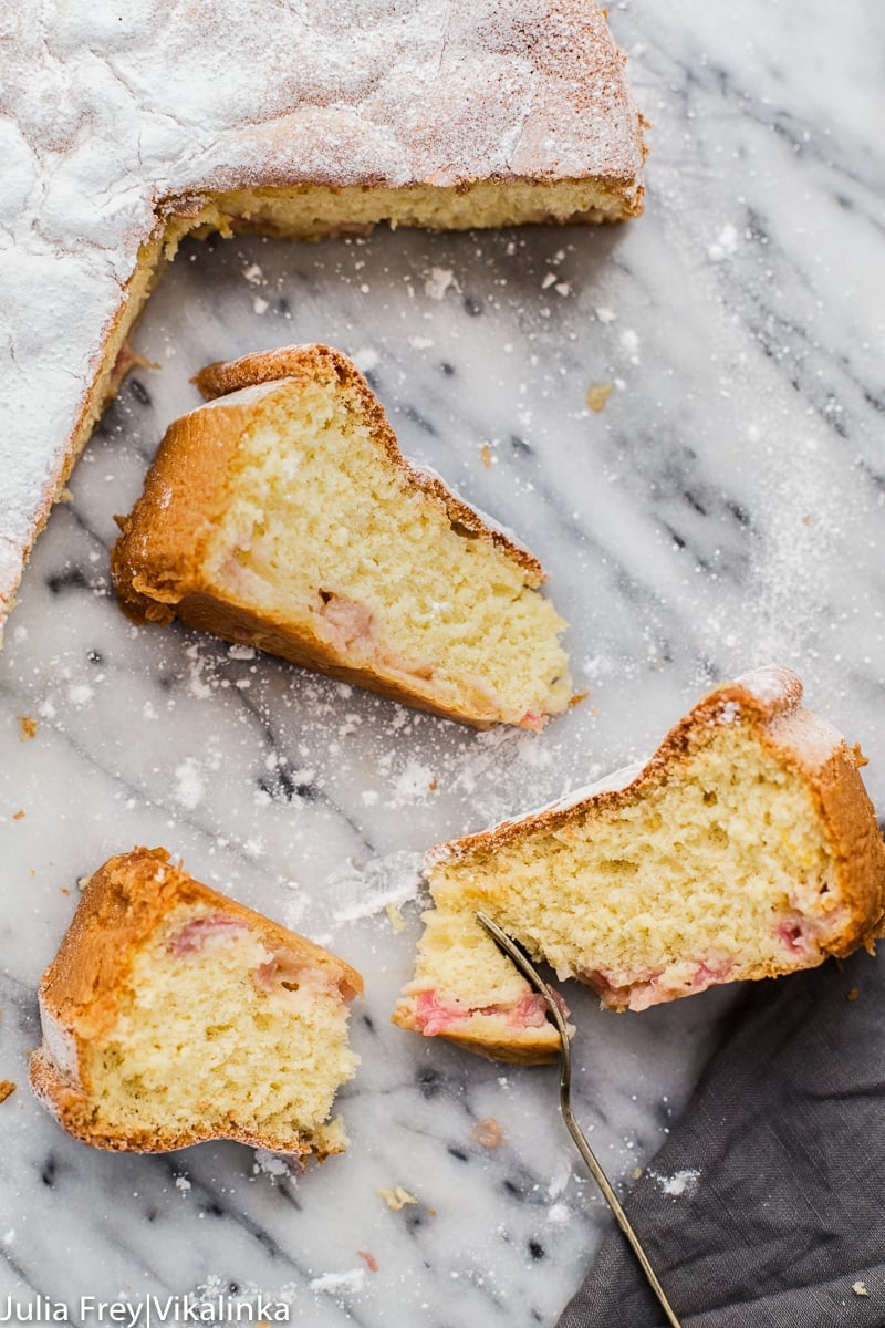 Rhubarb Cake (Sharlotka)