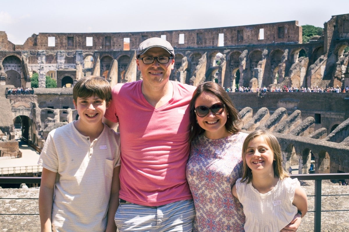 The family at the Coliseum