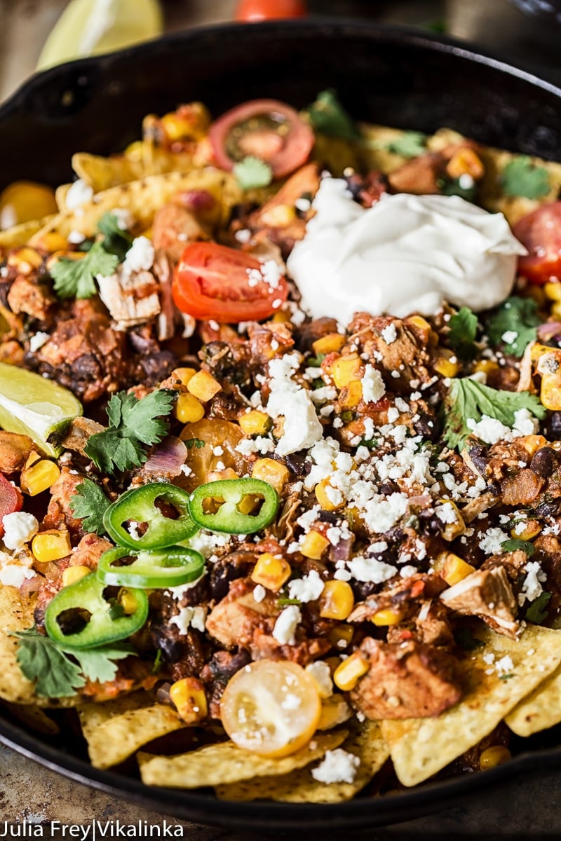 Chicken Chilaquiles with Warm Corn Salsa - Vikalinka