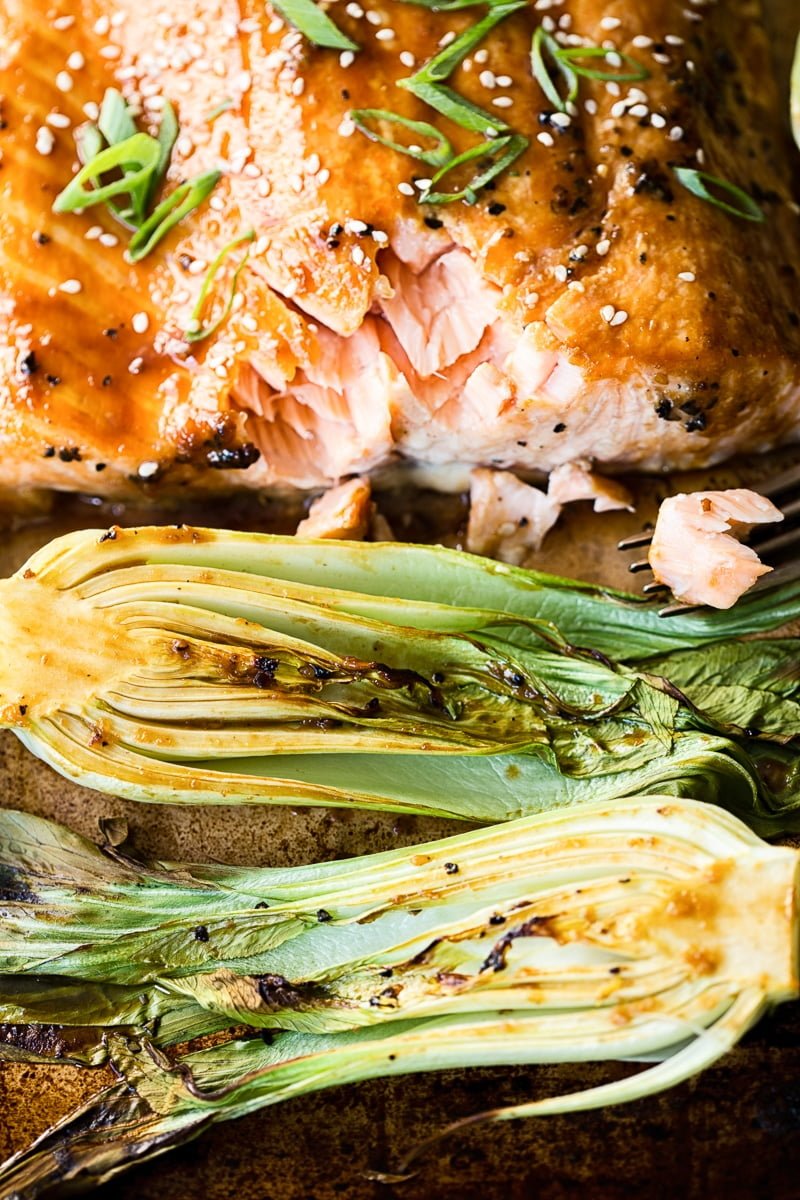 Salmon Teriyaki with Bok Choy One Pan Dinner