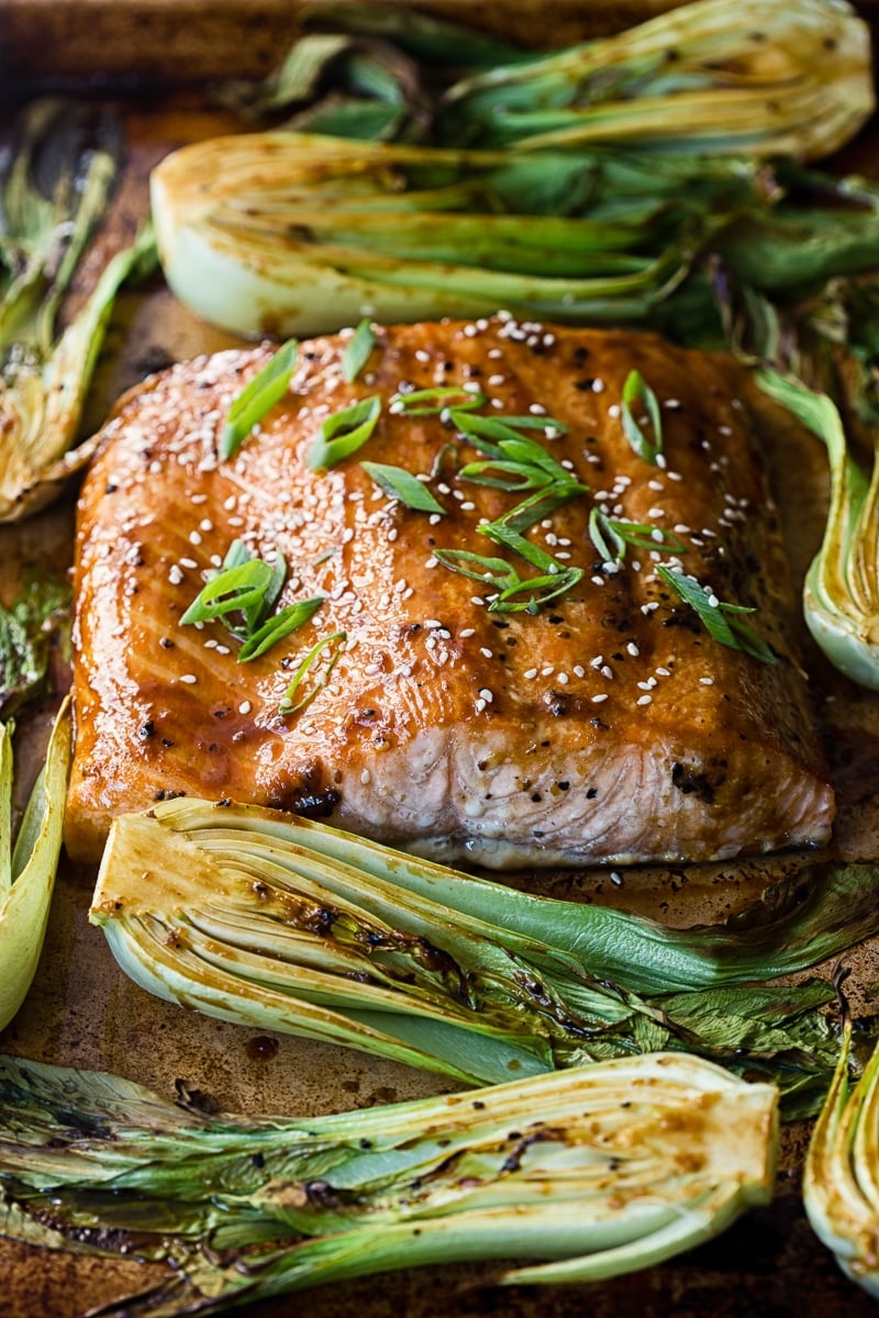 Salmon Teriyaki with Bok Choy One Pan Dinner