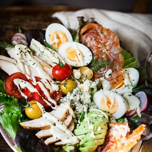 cobb dressing Fresh & Healthy Salad with Chicken Cobb Salad Dressing Recipe -