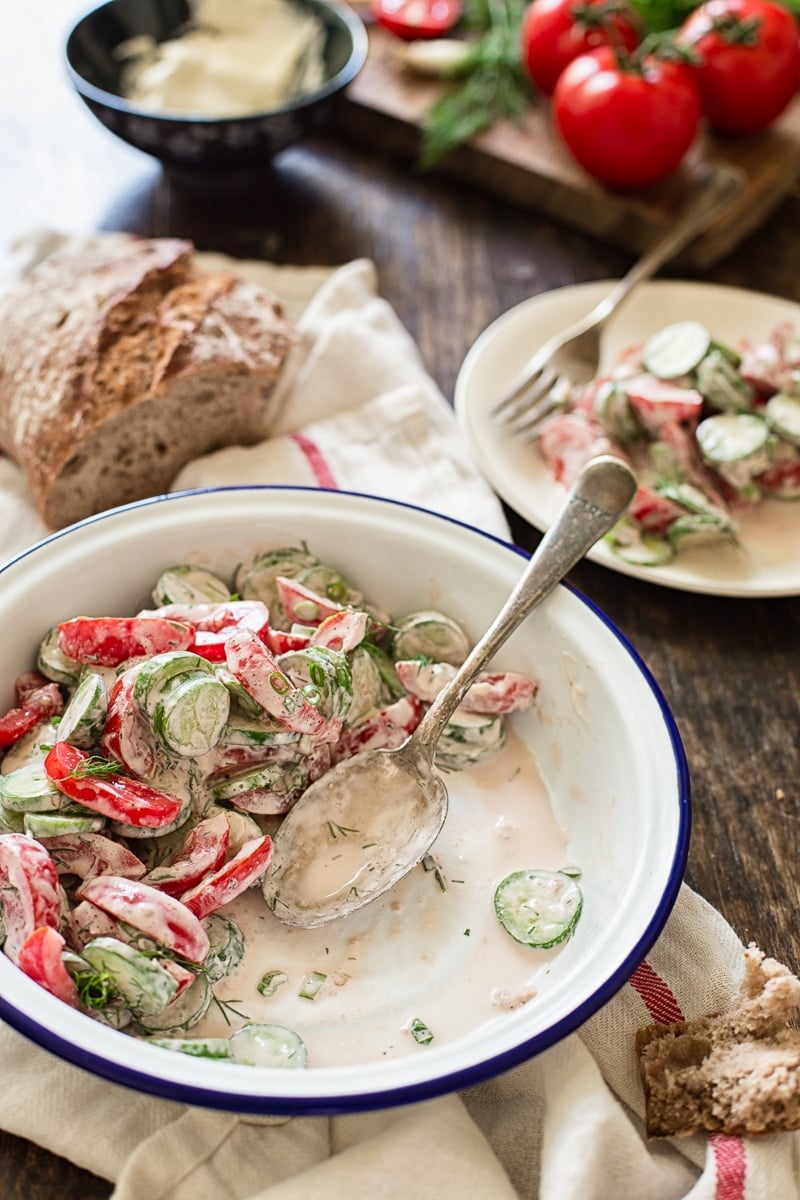 Summer Tomato and Cucumber Salad