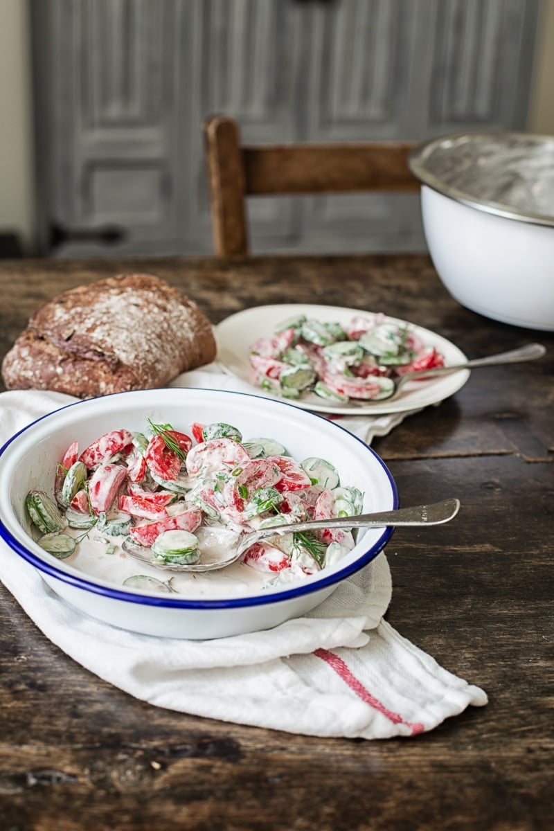 Summer Tomato and Cucumber Salad