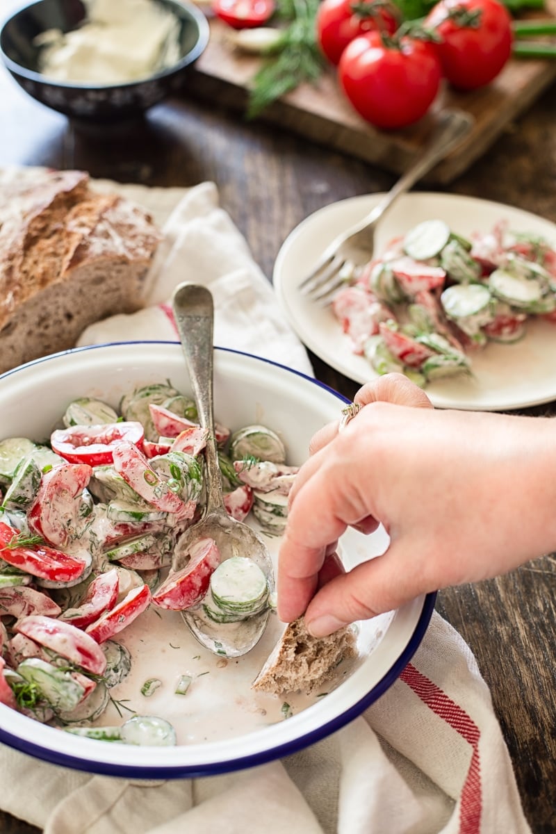 Summer Tomato and Cucumber Salad 