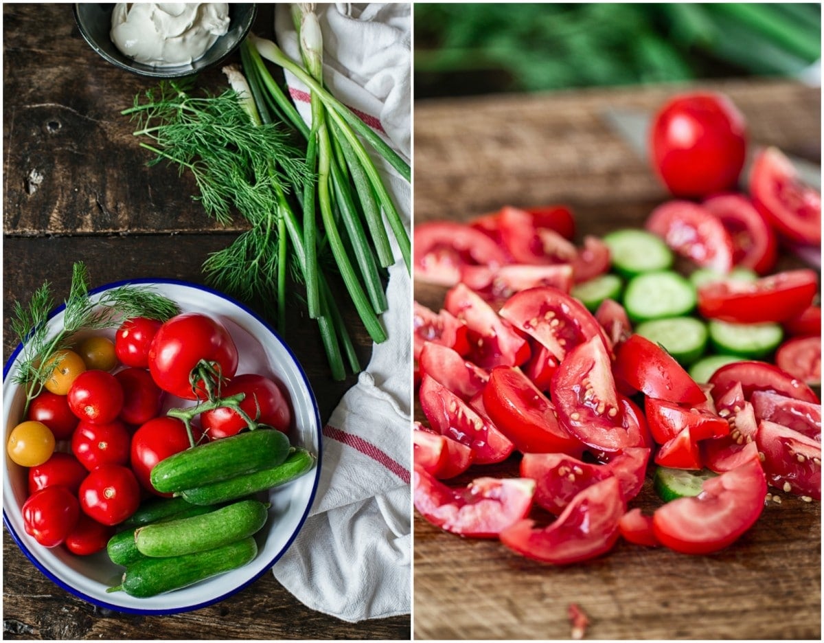 Summer Tomato and Cucumber Salad 