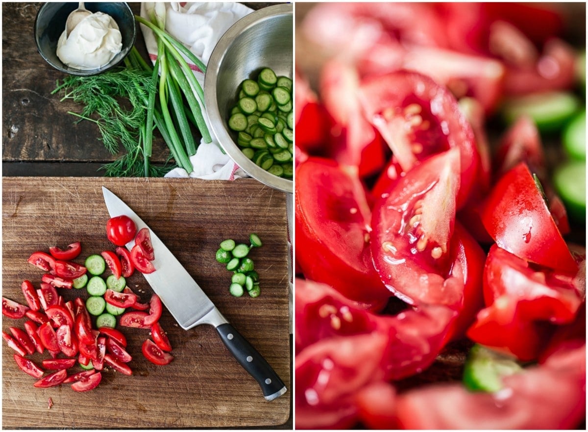 Summer Tomato and Cucumber Salad 