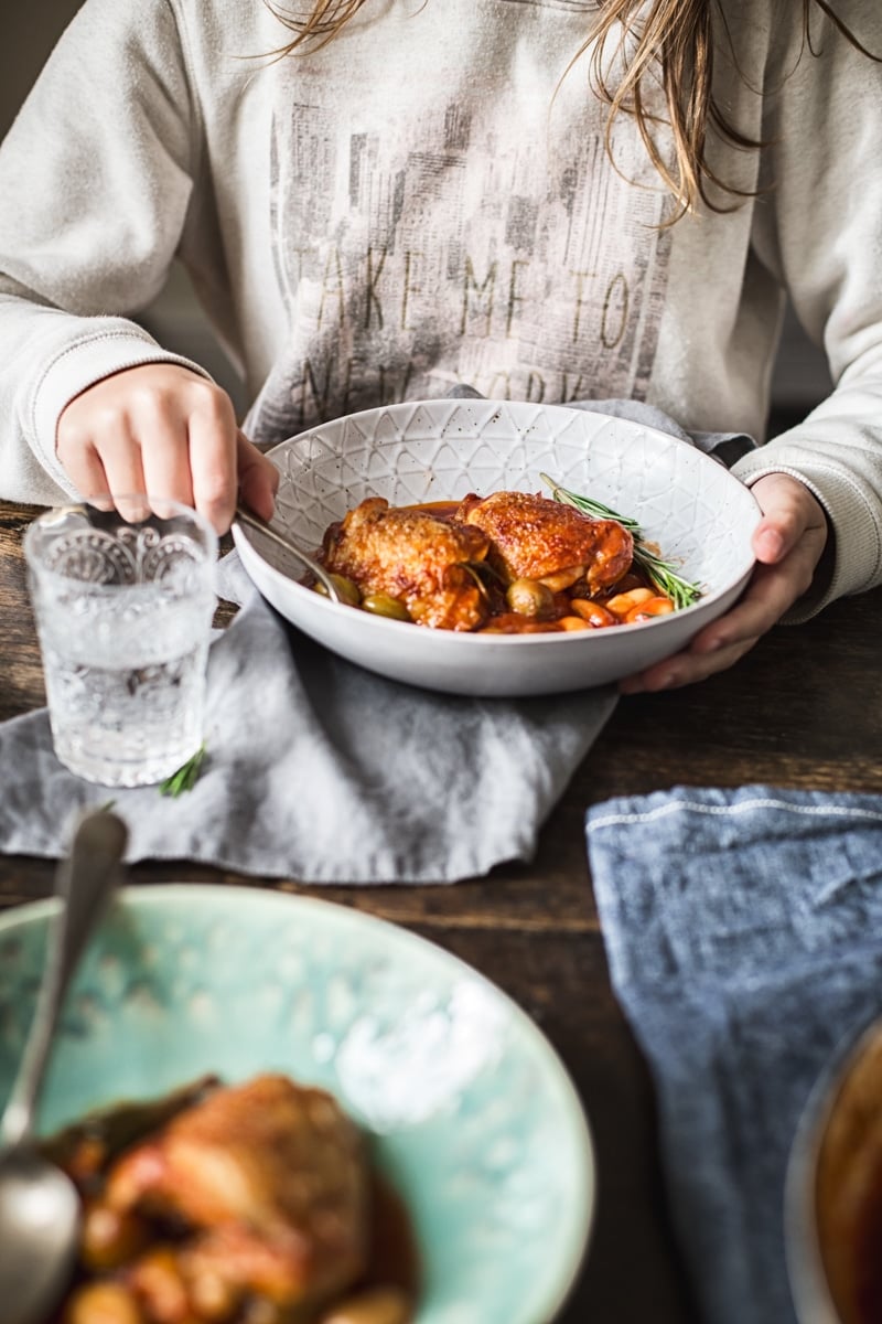 person eating from a bowl