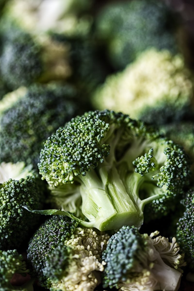 raw broccoli closeup