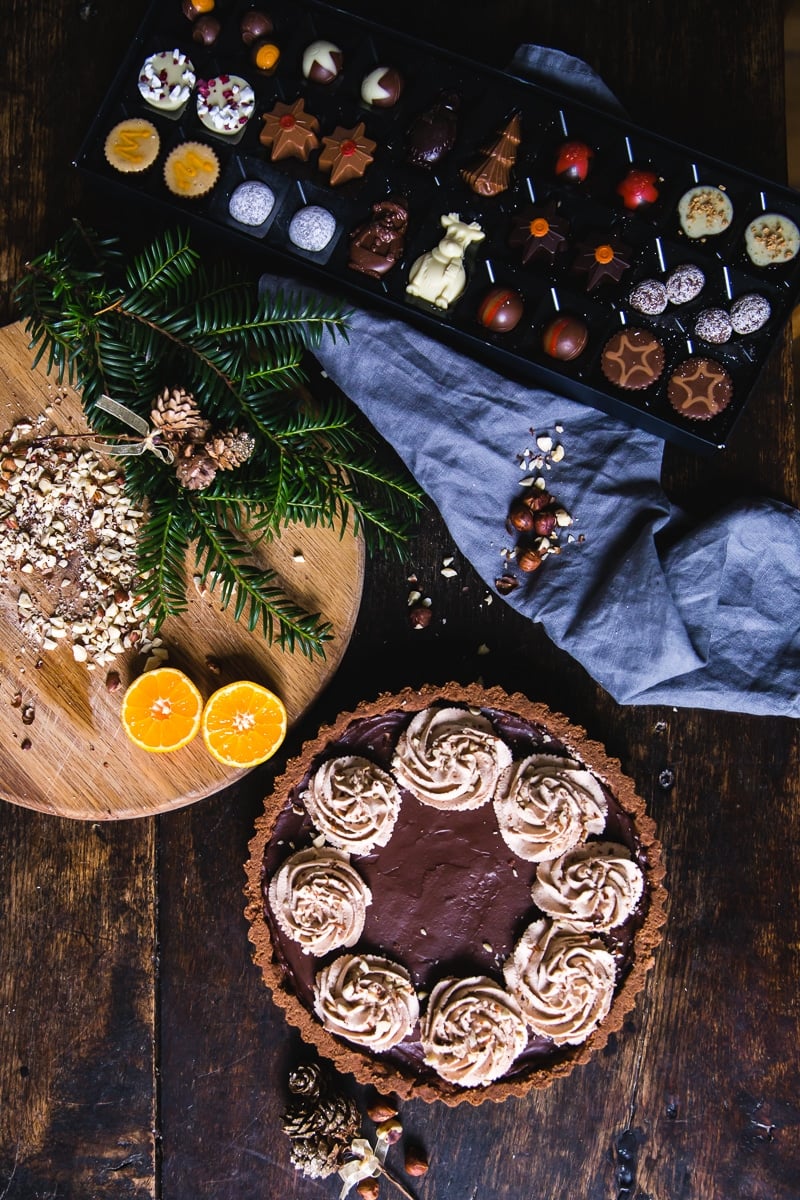 Chocolate Orange Hazelnut Tart