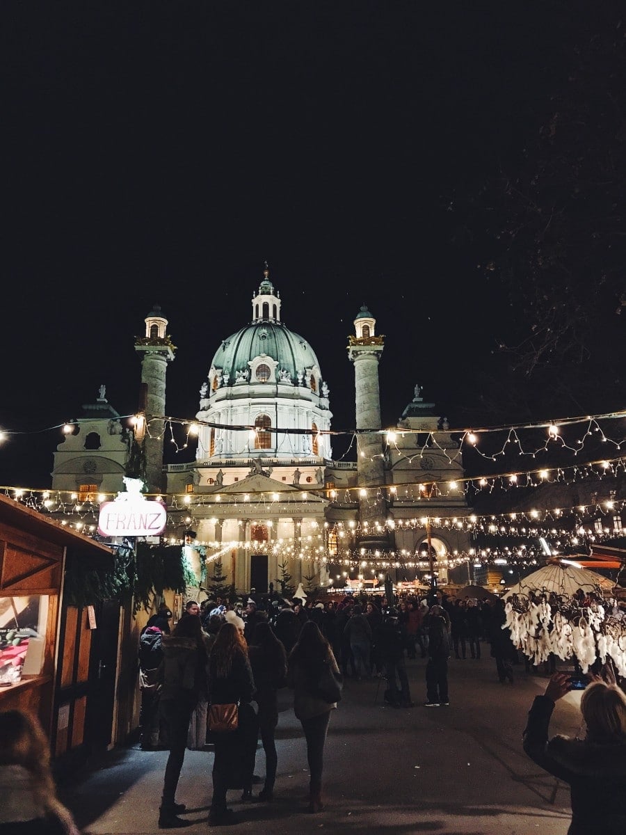 Christmas market at Karlplatz