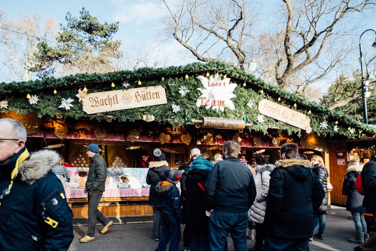 Christmas market stall