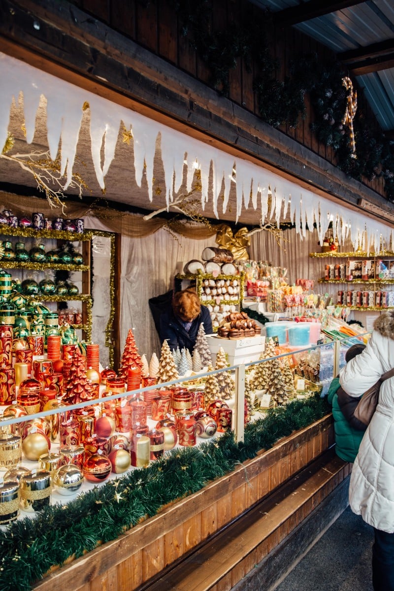 Christmas market stall