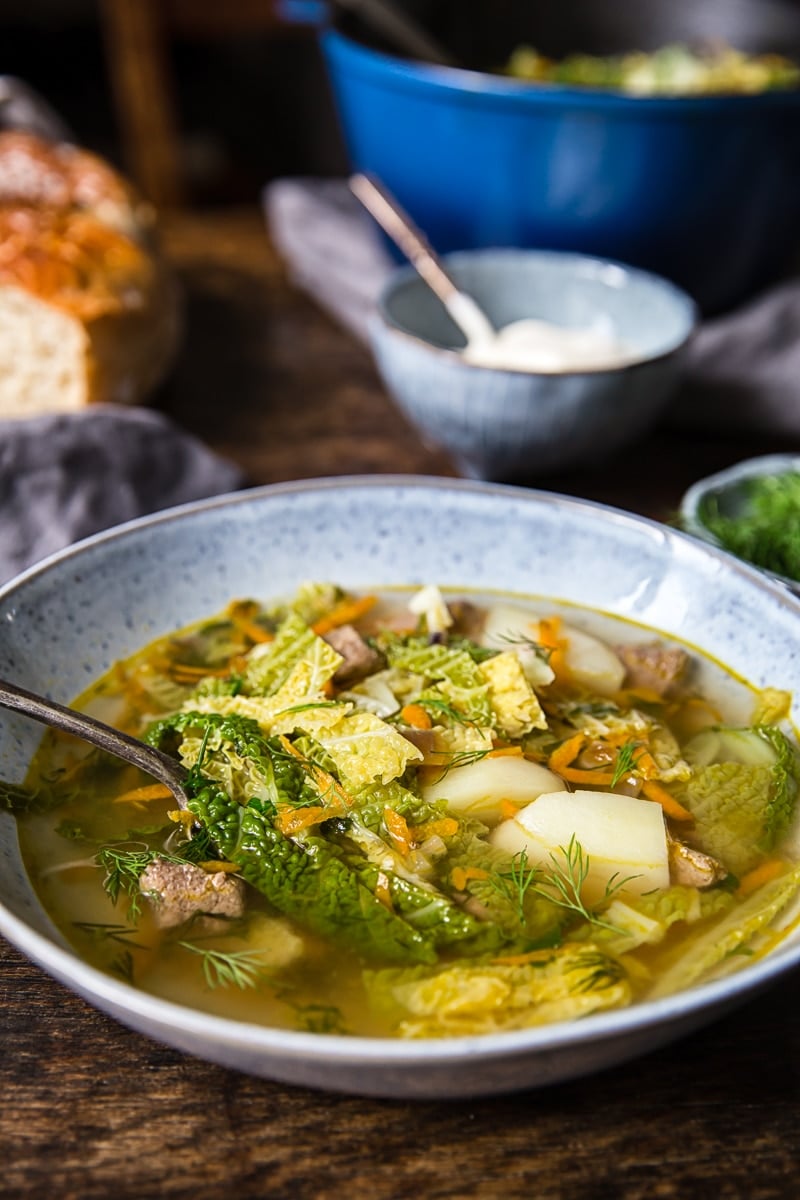 Restorative Beef And Cabbage Soup Shchi Vikalinka