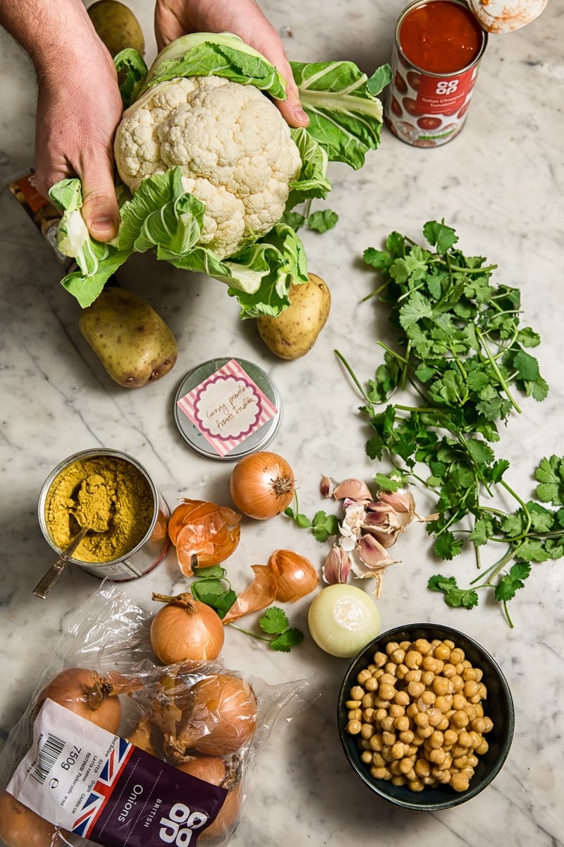 Simplified Cauliflower and Potato Curry "Aloo Gobi" - Vikalinka