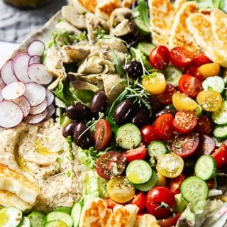 Mediterranean Salad on a platter