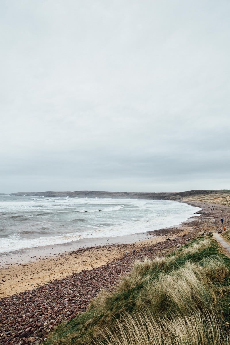 View of Freshwater West beach from East