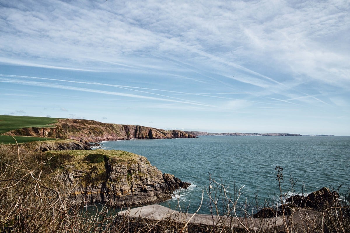 Rugged cliffs on Welsh coast