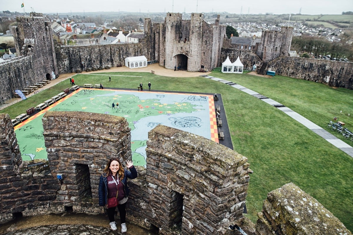 View of Pembroke Castle from tower