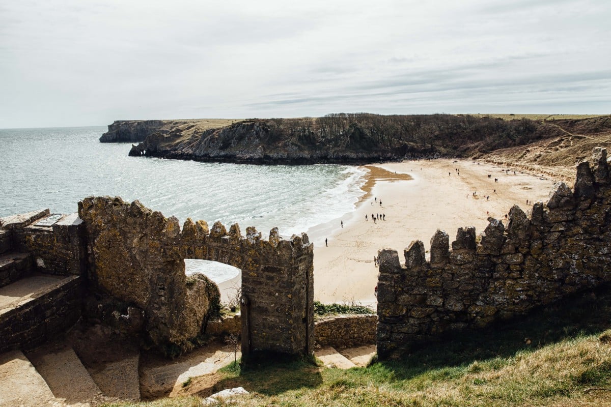 Barafundle Bay beach seen from east