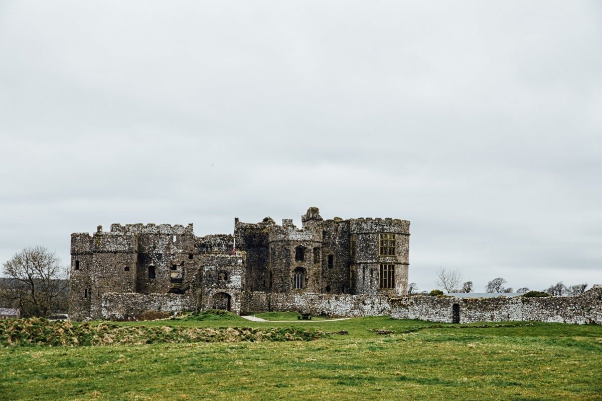 Front view of Carew Castle