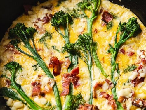 Easy French Omelette with Bacon, Potatoes and Zucchini - Vikalinka
