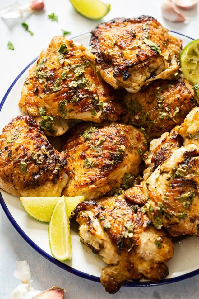 Summer Party Mojito Grilled Chicken Thighs - Vikalinka