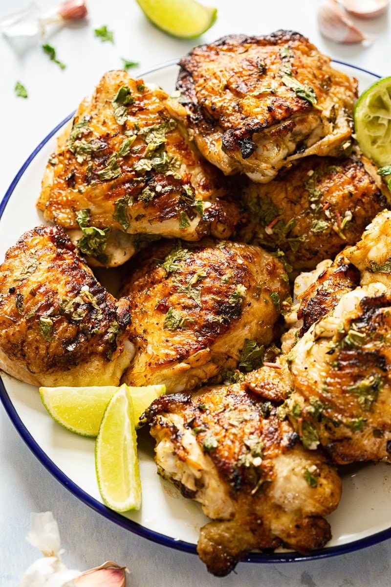 Summer Party Mojito Grilled Chicken Thighs - Vikalinka