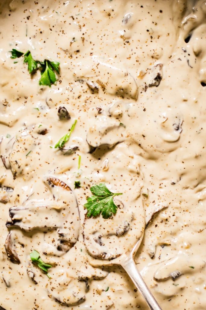 Creamy Cognac Mushroom Steak Sauce - Vikalinka