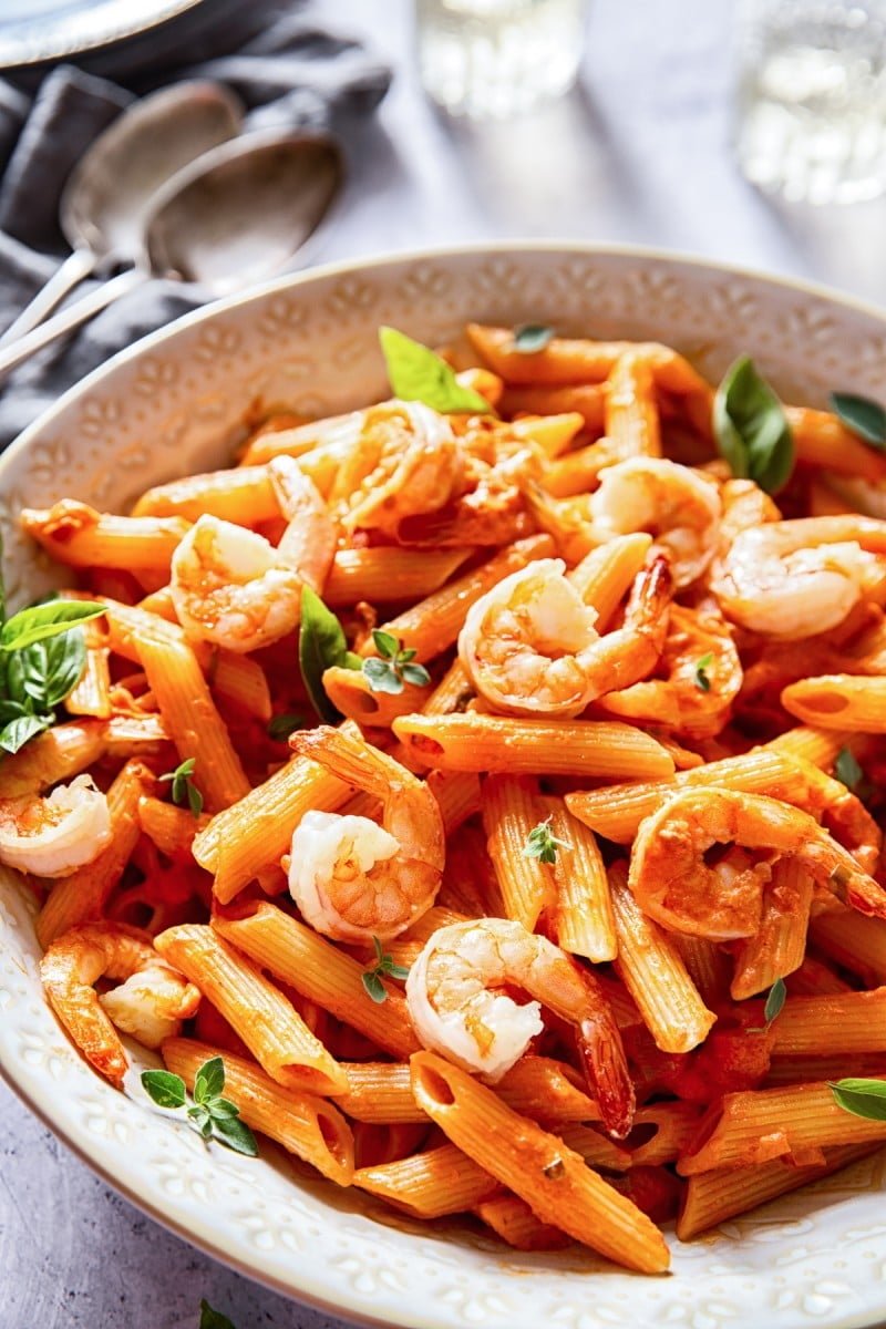 Shrimp Penne alla Vodka (Video Recipe) - Vikalinka