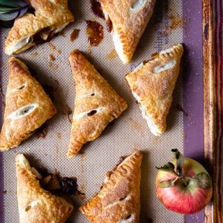 Apple Turnovers on a baking sheet