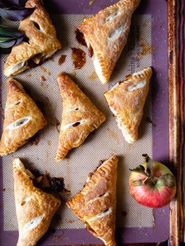 Apple Turnovers on a baking sheet