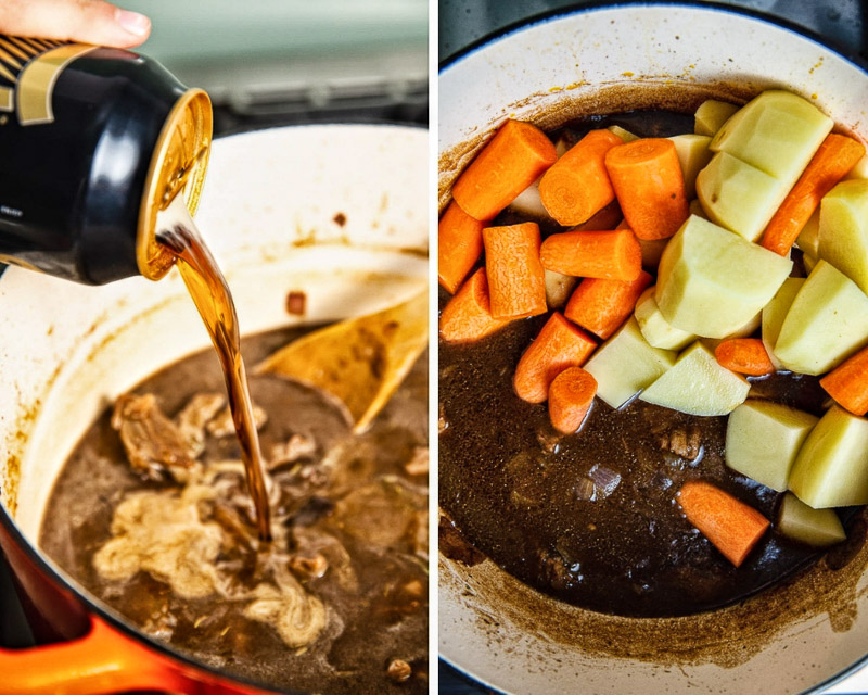 Irish Beef Stew with Guinness process images