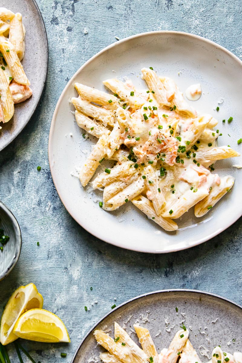 Pasta with Smoked Salmon - Vikalinka