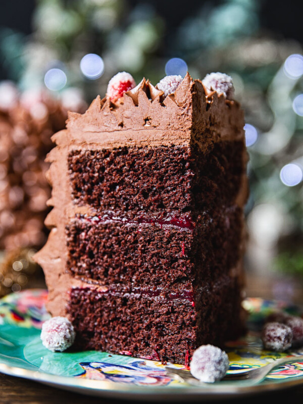Slice of cake on a plate