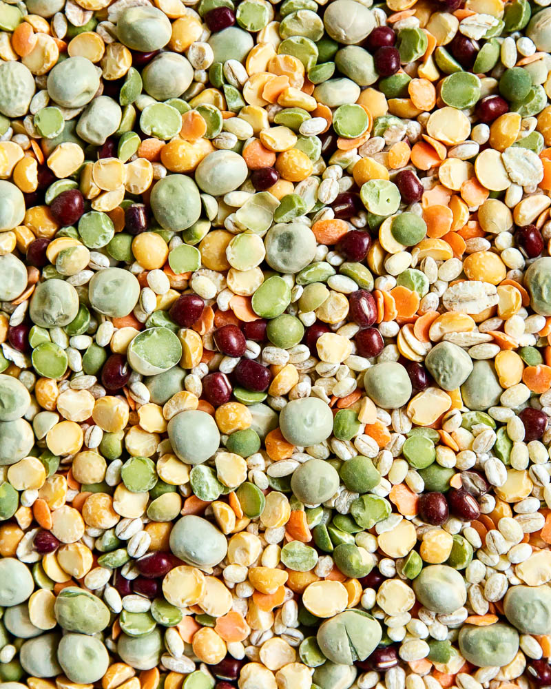 image of soup mix from close up