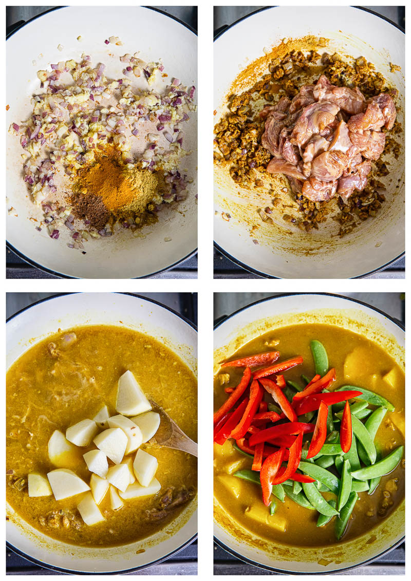 Chinese Chicken Curry process images