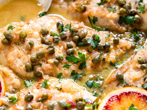 Chicken Paillard in Sherry Caper Sauce