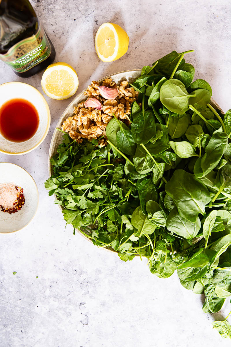 Spinach Pesto Ingredients