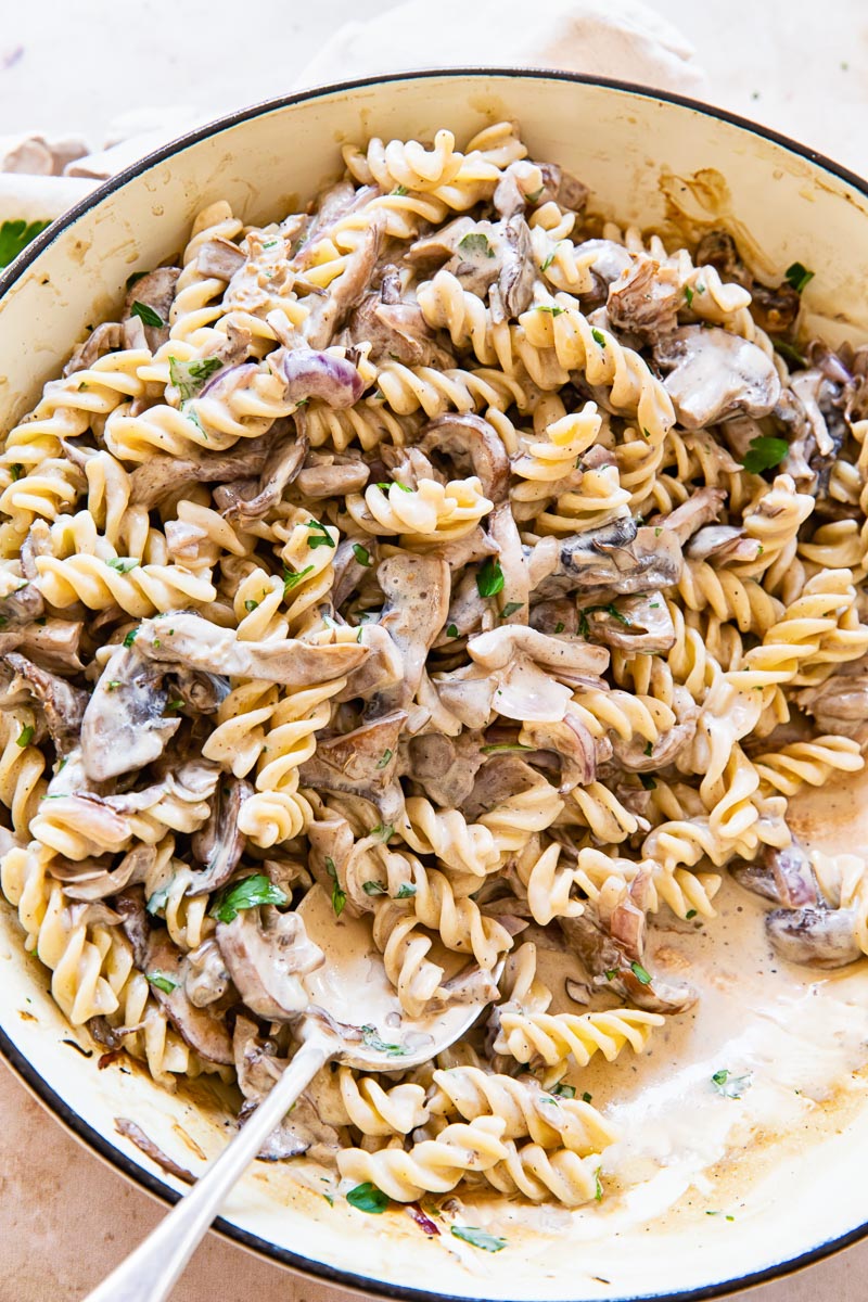 Mushroom Stroganoff (Vegetarian Version) - Vikalinka