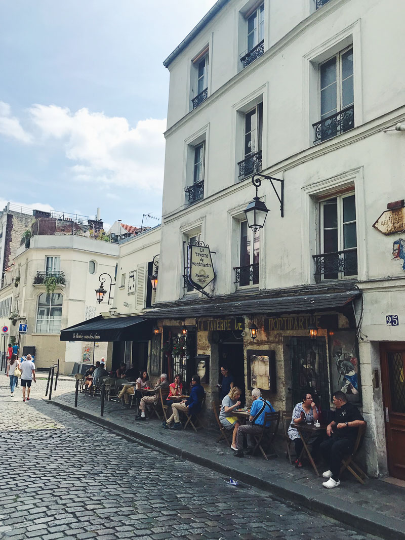 Cafe culture on Parisian street