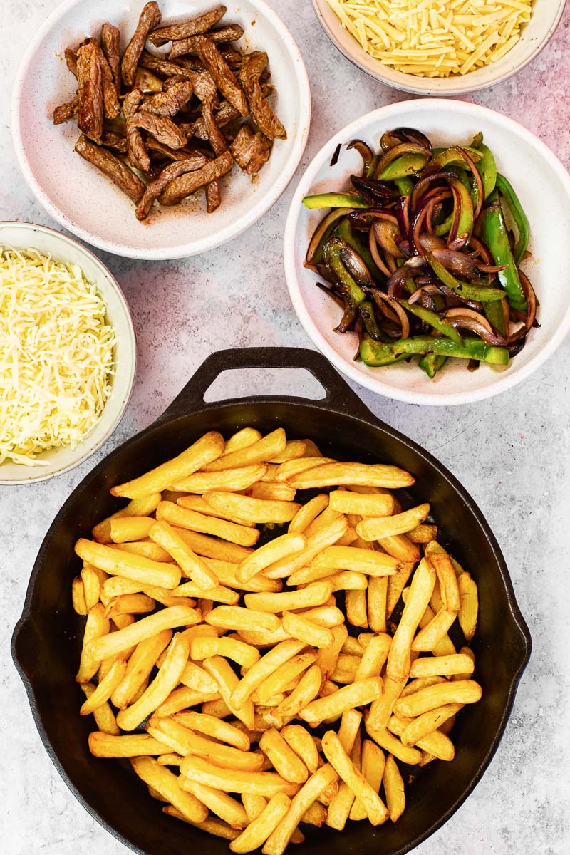 Philly Cheesesteak Loaded Fries Ingredients