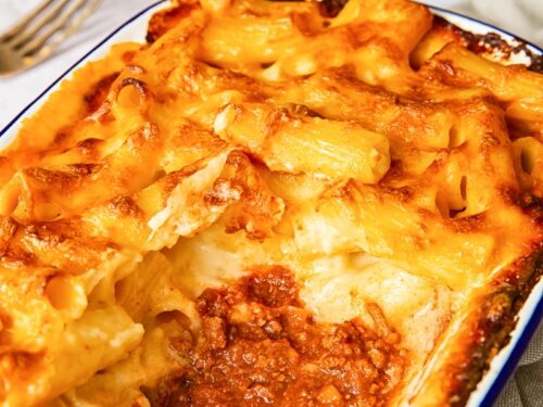 Layered Italian Baked Mac And Cheese Vikalinka