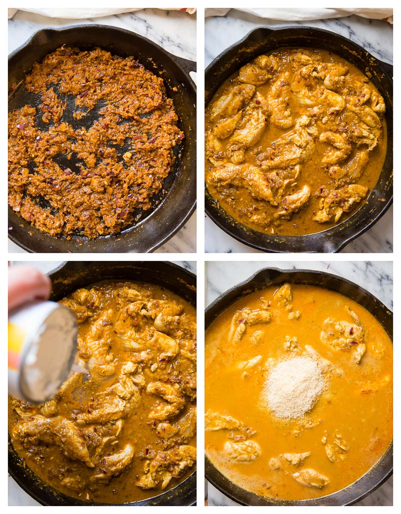 Chicken Korma Cooking Process Photos