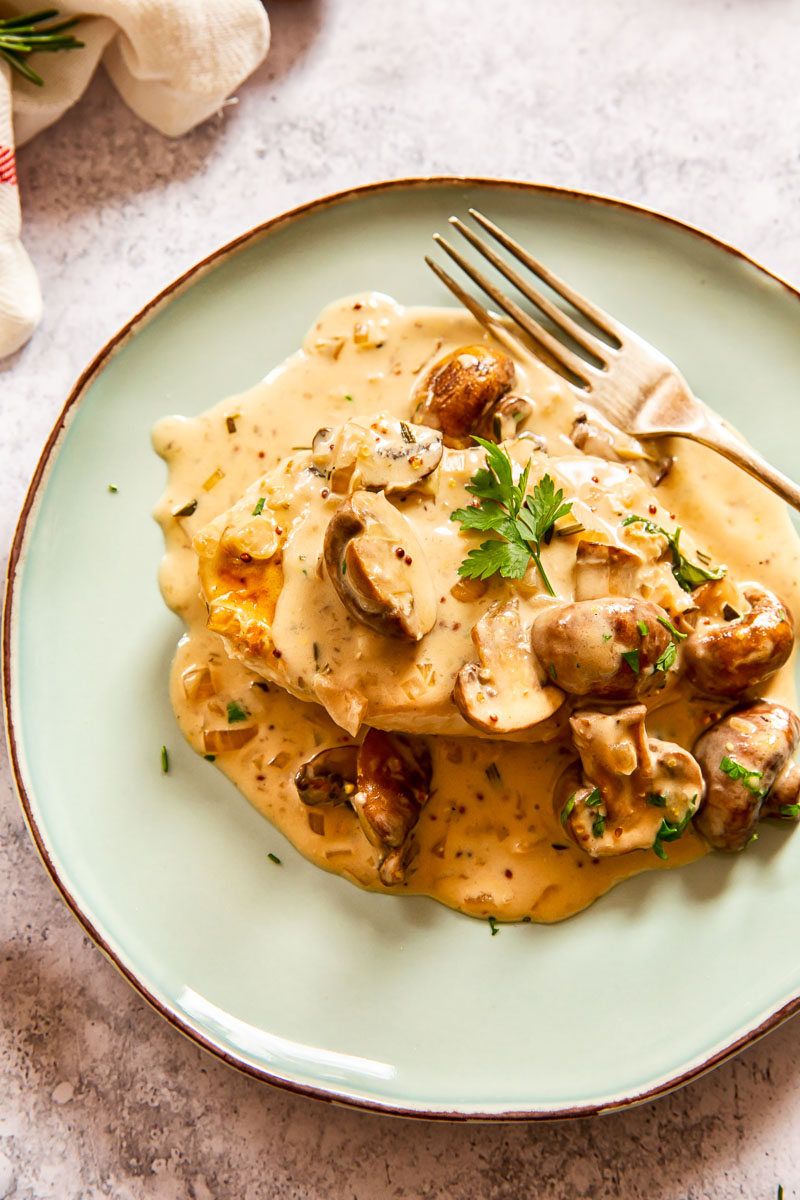 The dish on a plate with a fork